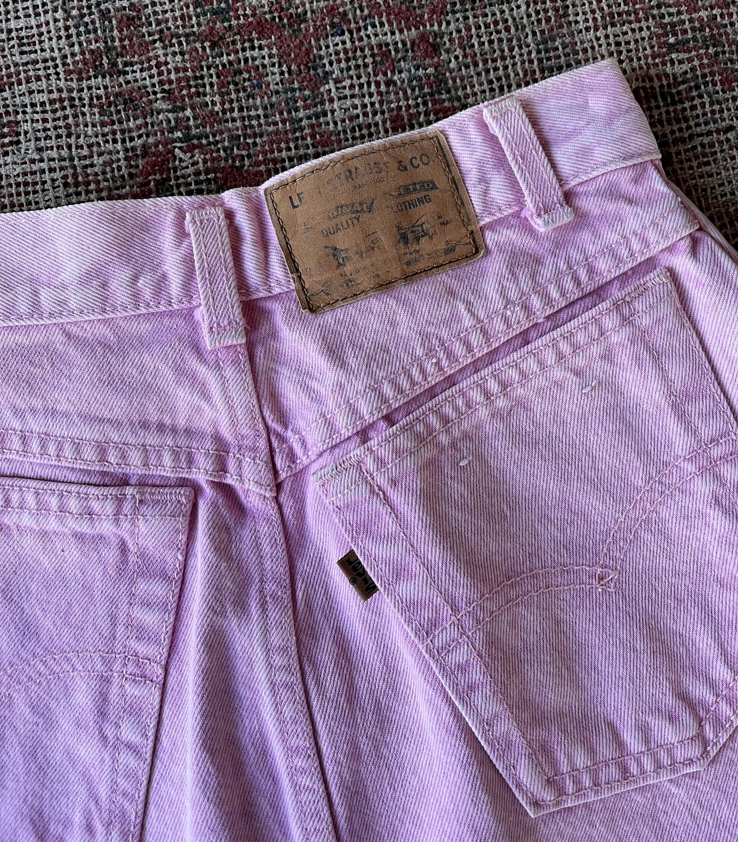 80’s Levi’s Pastel Pink Denim Skirt Sz 24W