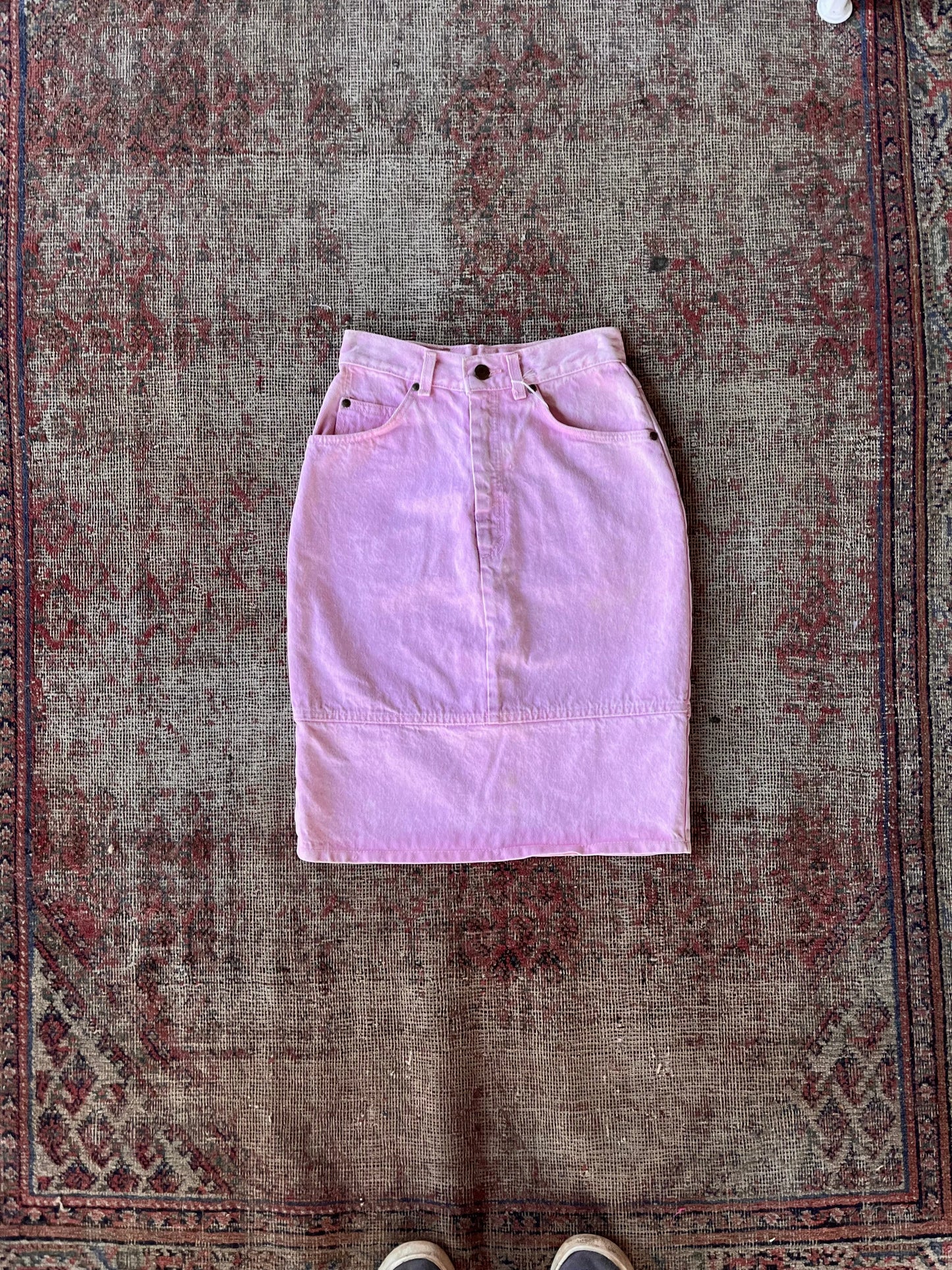 80’s Levi’s Pastel Pink Denim Skirt Sz 24W