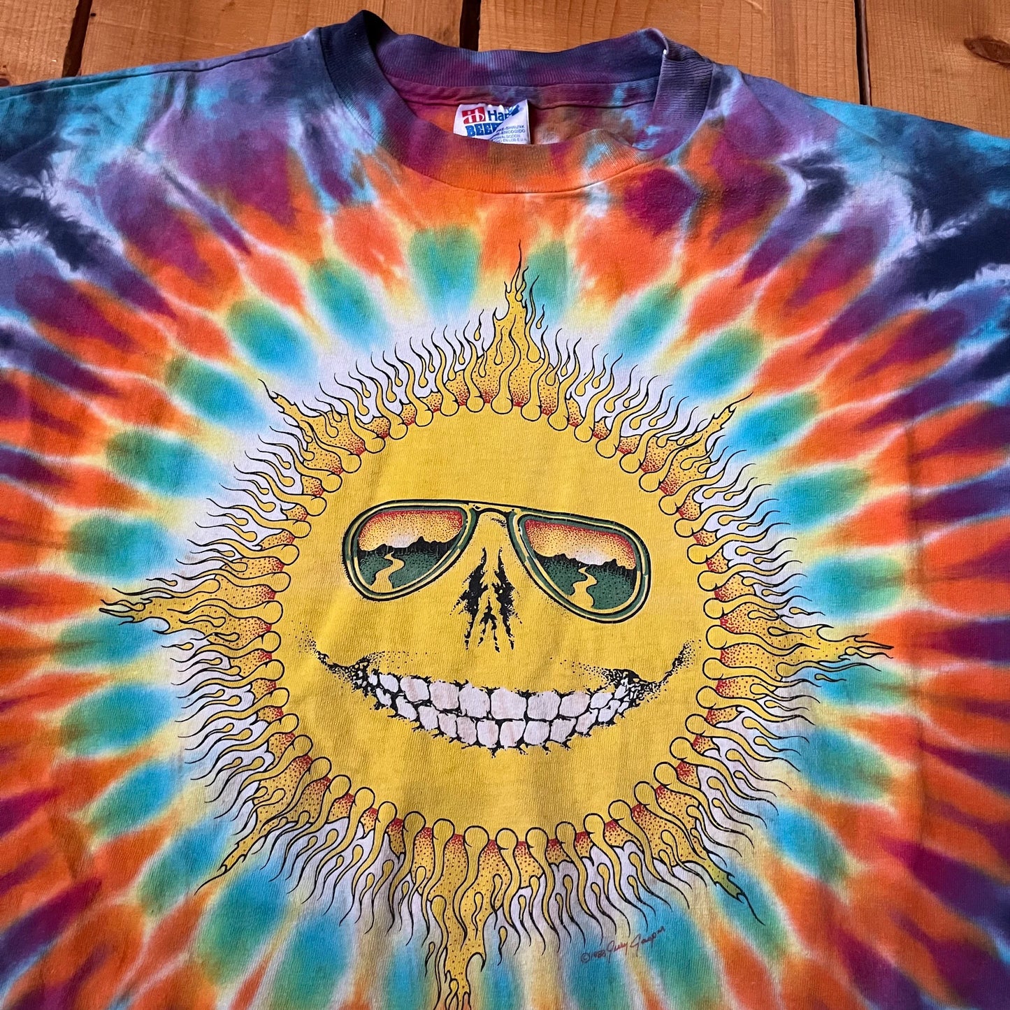 90’s Grateful Dead Sun and Moon Tie-dye T-shirt Sz XL