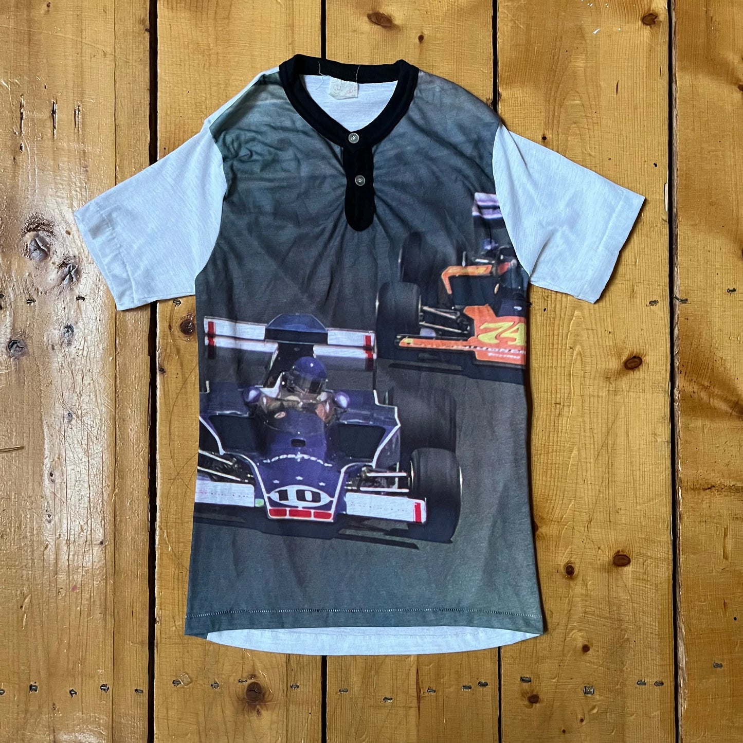 70’s Formula One Photo Print Shirt Sz S/XS