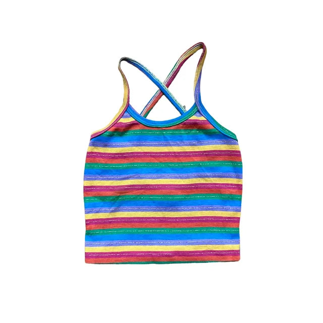 70’s Rainbow Stripe Tank Top Sz XS