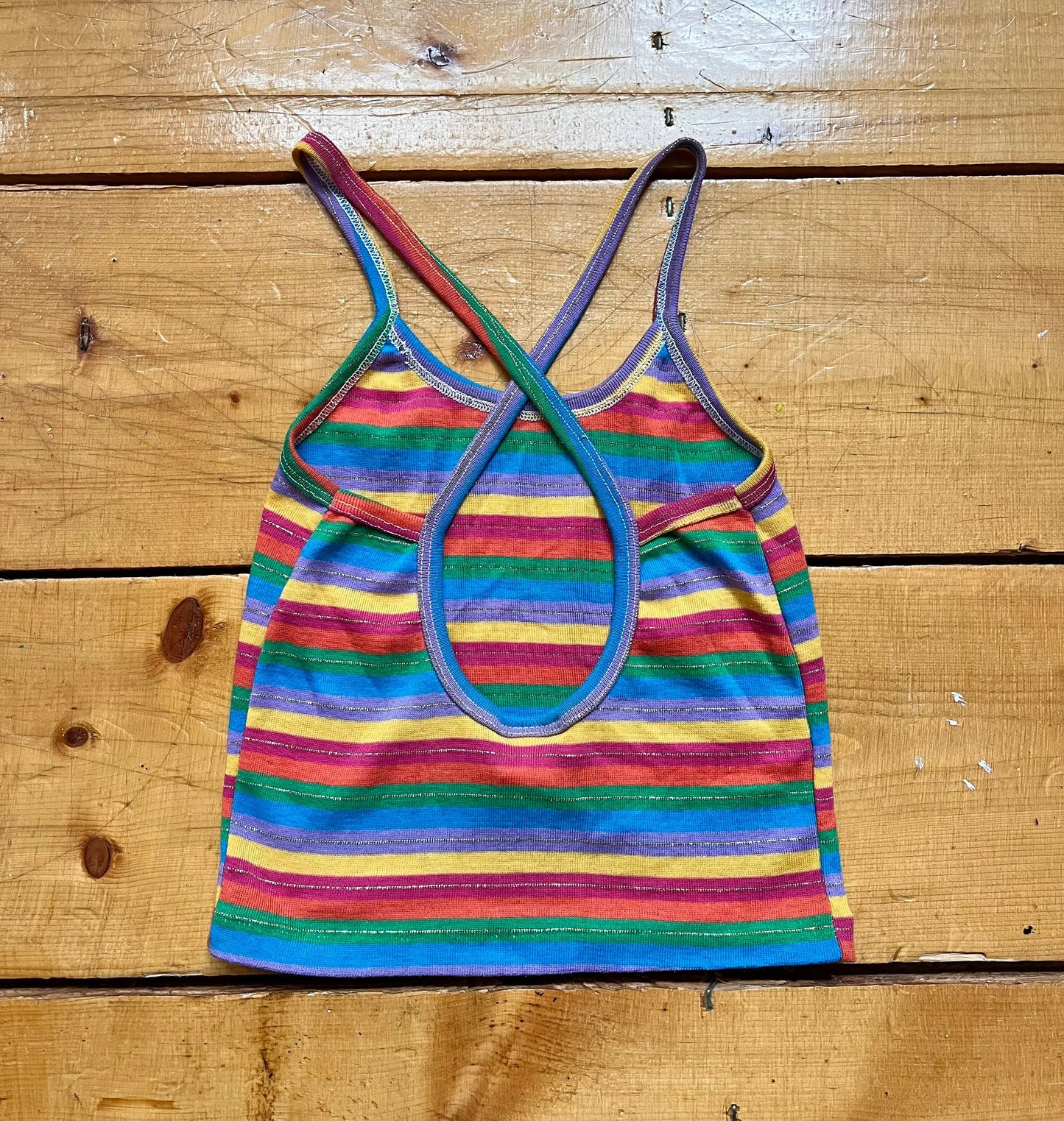 70’s Rainbow Stripe Tank Top Sz XS